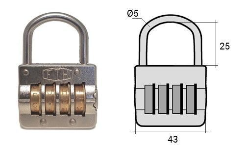 Cadenas vintage à lettre - Thirard